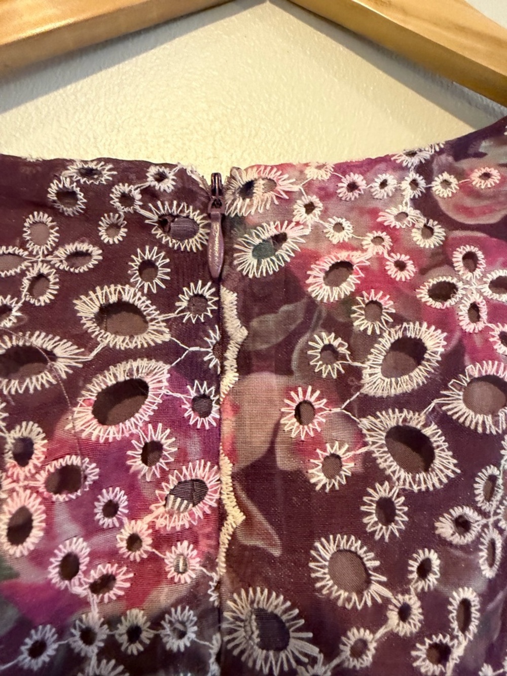 Altar'd State Lace Purple Mini Dress Size Small floral lined - Picture 10 of 14